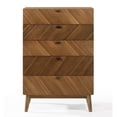thumbnail image 2 of Nova Rem 47 Inch Tall Dresser, 5 Drawers, Metal Bar Handles, Angled Legs, 2 of 5