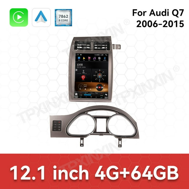 TPXINXIN 12.1 inch Car Radio Multimedia Player with Wireless For Audi Q7 2006-2015 CarPlay Android Auto Autoradio Stereo GPS Navigation WiFi(RHD)
