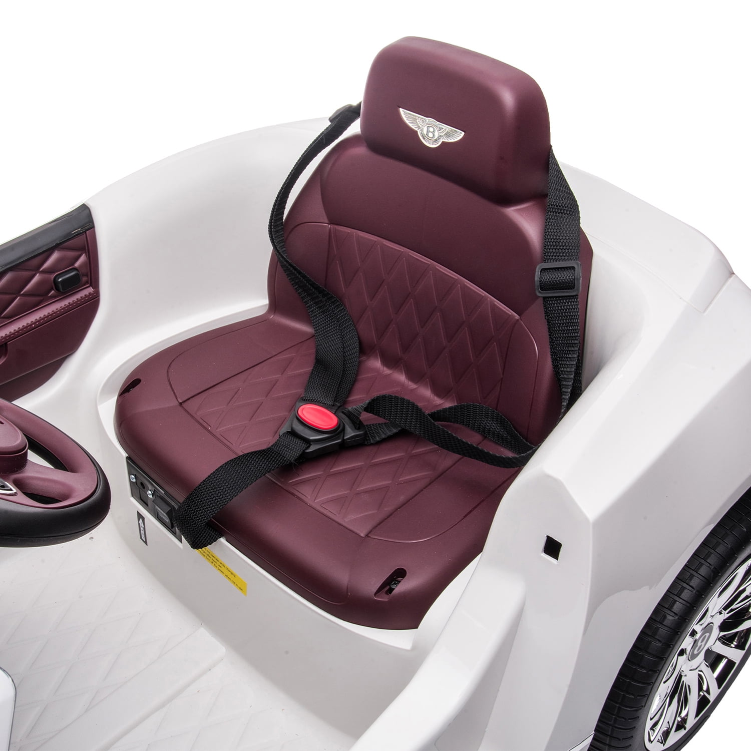 CIPACHO 12 V Electric Kid Ride On Car, Bentley Mulsanne Licensed Cars for Kids, Powered 4 Wheels Motorized Vehicles Children Toys, 2 Speeds, White CIPACHO 12 V Electric Kid Ride On Car, Bentley Mulsanne Licensed Cars for Kids, Powered 4 Wheels Motorized Vehicles Children Toys, 2 Speeds, White