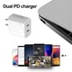 thumbnail image 4 of Cargador rápido dual PD 20W USB C Multi-Protección AC 100-240V para iPhone Samsung, 4 of 9