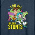 thumbnail image 3 of Toy Story 4 - I Do My Own Stunts Woody And Buzz - Women's Lightweight French Terry Long Sleeve Shirt, 3 of 5