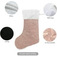 thumbnail image 3 of Custom Rose Gold Glitter Christmas Stockings, Christmas Presonalized Large Stocking Sock, Set of 2 Xmas Party Winter Decor Candy Bag Family Holiday Gift, 17.7 Inch, 3 of 7