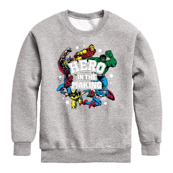 Marvel - Hero in the Making Boys' Graphic Long Sleeve Fleece Sweatshirt