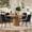OAKBlack4PCS, variant on Katboc 47.24" 5/7PCS Dining Table Set, Round MDF Farmhouse Table & Set of 4/6 velvet Dining Chairs for Kitchen, Dining Room, Living Room