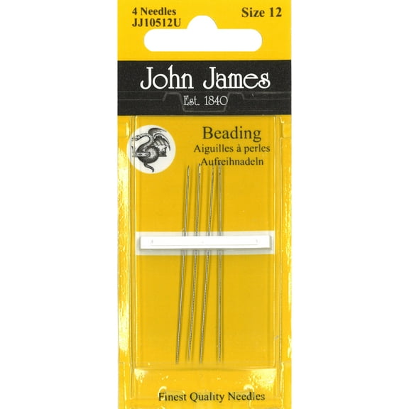 John James Beading Hand Needles-Size 12 4/Pkg