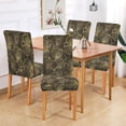 thumbnail image 2 of Yayeee 4 Pack Dining Chair Covers Stretch Parson Chairs Slipcovers Seat Protector, Black Flower Pattern, 2 of 6