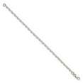 thumbnail image 2 of Sterling Silver Bracelet Chain Styles Cable Women's 3.95 mm 8 in Beveled Oval, 2 of 2