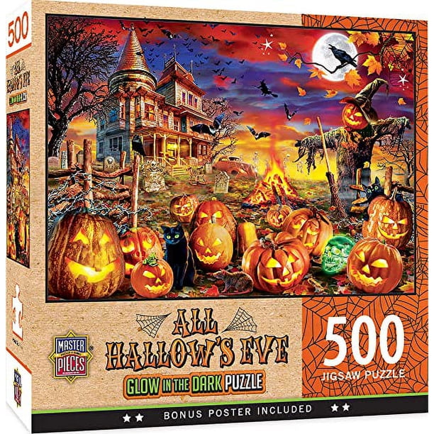 Rompecabezas de Halloween de 500 piezas MasterPieces que brillan en la oscuridad
