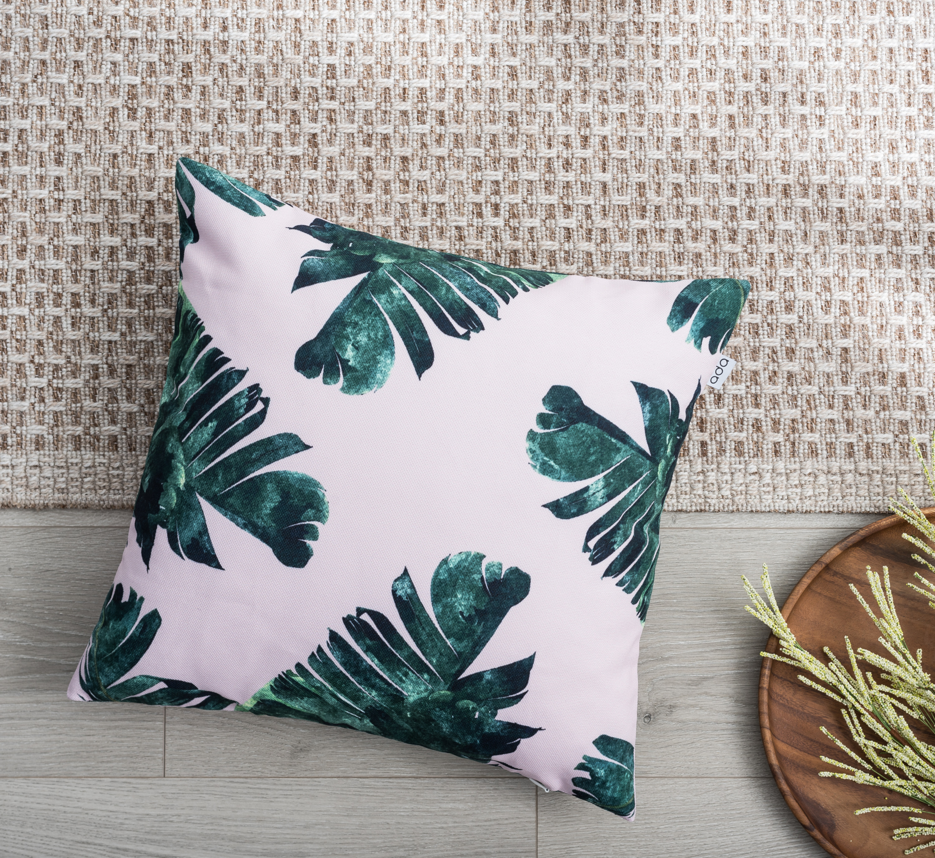 Ada Home Decor Bright Greenery Contemporary Pillow