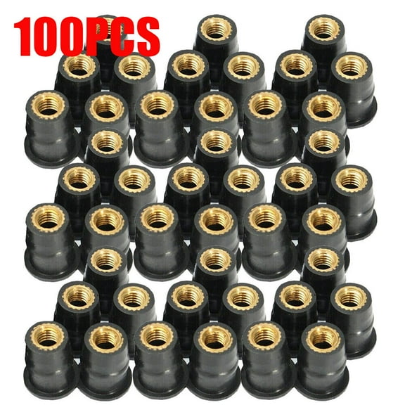 100PCS Motocycle Bike ATV M5 Rubber Brass Well Nut Windscreen Fairing Wellnuts US
