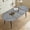 Oval Grey, variant on Lecut Oval Extendable Dining Room Table for 4-8 People, Extendable from 40" to 55" to 71", Modern Wooden Dining Table with MDF Tabletop and Metal Frame, Oval Kitchen Table for Home, Office,Oval Grey