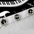 thumbnail image 4 of Homewish Black White Guitar Black Out Curtains for Kids, Cartoon Musical Note Curtains Pack of 2 (42x63 Each), Music Piano Bedroom Curtains, Living Room Curtains Decor, 4 of 6