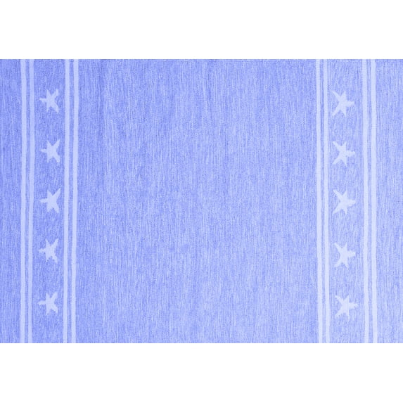 Ahgly Company Machine Washable Indoor Rectangle Abstract Blue Contemporary Area Rugs, 3' x 5'