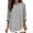 Grey, variant on Vintage Inspired Women's Loose Fit Crew Neck Top Breathable Long Sleeve Everyday Basic Staple Shirt