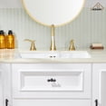 thumbnail image 2 of CASAINC 8 in. Widespread Double Handle Bathroom Sink Faucet with 360° Swivel Spout, Stainless Steel Drain Kit in Brushed Gold, 2 of 10