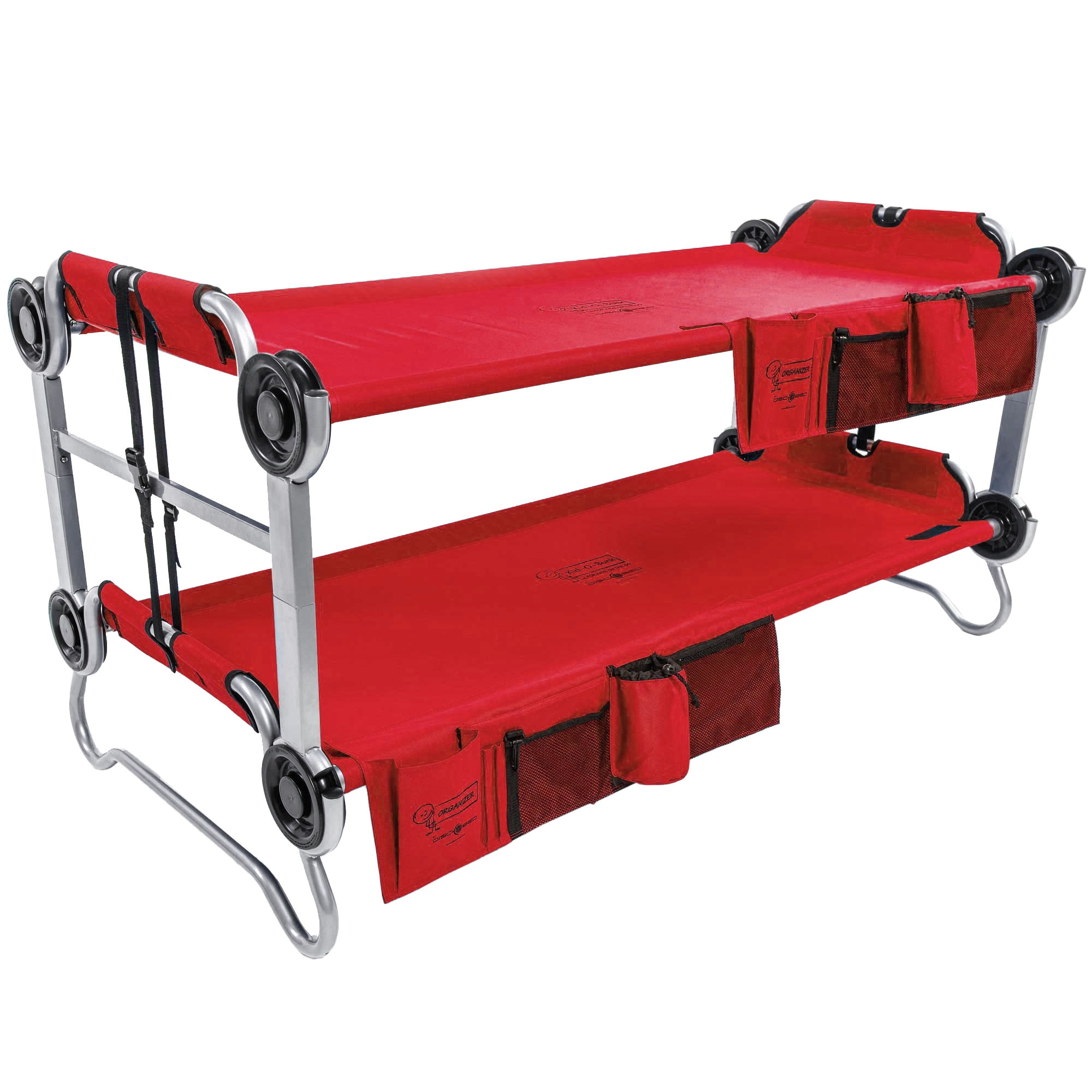 DiscOBed Youth KidOBunk Benchable Camping Cot with Organizers