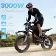 thumbnail image 5 of Electric Dirt Bike for Adults,Peak 3000W 43MPH,60V 35AH,Max 100Miles Electric Motorcycle,20’’ Fat Tire ,Full Suspension Mountain Bike UL2849, 5 of 7