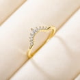 thumbnail image 3 of czcpp-CZ Wedding Bands for Women Pear & Round Shaped Cubic Zirconia Curved Stackable Engagement Rings for Her Size 4-12, 3 of 4