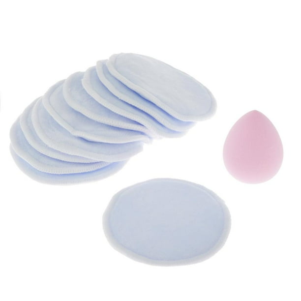 Toallitas Desmaquillantes Reutilizables Limpiadores Faciales de Bambú Paños - Azul Salvador Almohadillas de limpieza facial