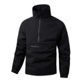 thumbnail image 7 of COMVALUE Men's Lightweight Quarter Zip Pullover Casual Windbreaker for Running Golf Jackets with 3 Pockets (Black, XS), 7 of 7