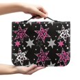 thumbnail image 2 of HELLHERO Star Pattern Design Bible Case Zippered Handle for Outdoor Church Christian Prayer, PU Leather Protective Bible Cover, 2 of 12