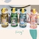 thumbnail image 5 of Botella de agua para niños, botella de agua para la escuela, botellas deportivas de plástico, sin Bpa, botellas de agua pequeñas para interiores y exteriores, 14 onzas (rosa con pa, 5 of 5