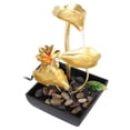 thumbnail image 2 of Xirurus 3‑Tier Lotus Leaf Tabletop Waterfall Fountain with LED Glow, Quiet Pump, Adjustable Flow – Portable Desk & Home Décor, 2 of 24