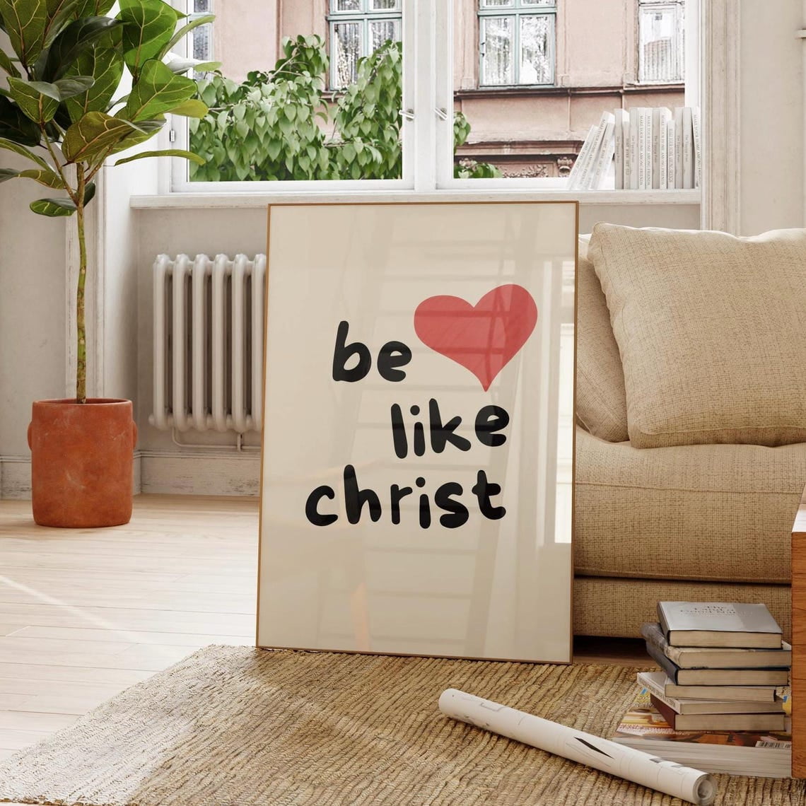 Be Like Christ Wall Christian Faith Based Decor Minimalistwork Christian Home Decor Inspirational Quote Wall Art