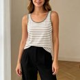 thumbnail image 2 of Women Pajama Tops Striped Sleeveless Tank Built In Bra Stretch Daily Layering Sleep Top, 2 of 5