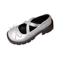 thumbnail image 2 of Bkhluea Women Cross Strap Bow Mary Jane Platform Shoes Comfortable Footwear For Office Casual Outdoor Daily Activities, 2 of 7