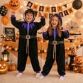 thumbnail image 2 of Halloween Boy's Onesie, Hooded Zipper Jumpsuit, Matching Family Elastic Loungewear for Halloween, 2 of 8