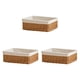 thumbnail image 5 of 3 Piezas Cesta de Almacenaje de Mimbre Organizador Contenedor de Estantes Cesta Rectangular con Forro Extraíble Tejido Adecuado para, 5 of 9