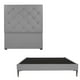thumbnail image 1 of Base Cama Slim Matrimonial Dicasa con Cabecera Ikki Gris, 1 of 7