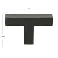 thumbnail image 4 of GlideRite 2 in. Solid Square Cabinet T-Knob, Matte Black - 21683-T-MB, 25 Pack, 4 of 4