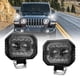 thumbnail image 2 of Trajes de faros de coche Barra de luz LED, 2 piezas 120 W 18000 LM luces de conducción superbrillantes luces antiniebla impermeables cápsulas LED cuadradas con luz ámbar DRL para coche motocicleta SUV, 2 of 8