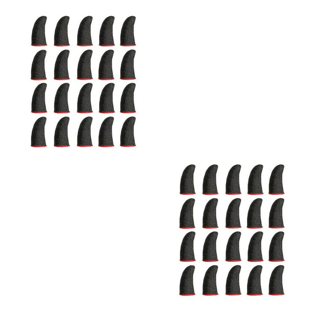 sweethay Juego móvil mangas para las yemas de los dedos pantalla táctil transpirable cubierta elástica para juegos fibra de plata 24Pin Type6 NO6