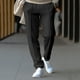 thumbnail image 2 of Amzcrzy Pantalones Hombre Clásicos Suaves Color Liso Trabajo Informales Ligeros Pierna Recta Cintura Elástica Holgados Cómodos Con Bolsillos Tallas M-3XL Negro, 2 of 4