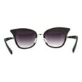 thumbnail image 4 of Womens Cat Eye Double Rim Butterfly Shape Mirror Lens Sunglasses Silver Smoke, 4 of 4
