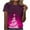 Hot Pink, variant on PuLe Christmas Shirts for Women Glitter Xmas Tree Graphic Tee Tops Cute Short Sleeve Tunic Tshirt Cotton Crewneck Blouses