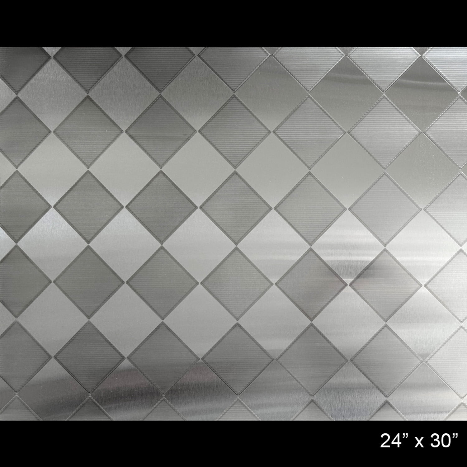 Diamond Weave Decorative Stainless Steel Kitchen Backsplash 24" x 30"