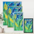 thumbnail image 4 of Designart 'Yellow and Blue Wild Flowers and Grass Gouache' Traditional Framed Canvas Wall Art Print, 4 of 5