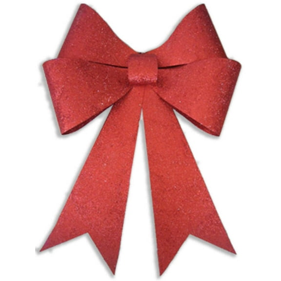 30" Red Glitter Bow
