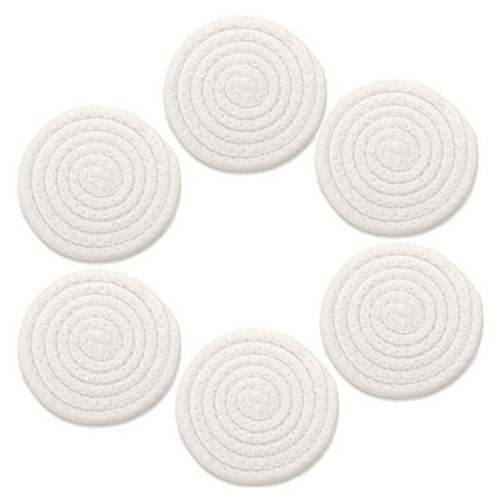 

Leke Insulation mat coaster bowl mat 11CM 6 piece set cotton rope woven coaster