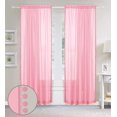 thumbnail image 2 of Pom-Pom Tassel Window Drapes, (Set of 2) Multipurpose Sheer Curtains, 40 X 84, Dusty Rose, 2 of 5