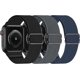 thumbnail image 1 of Bandas elásticas de nailon Solo Loop compatibles con Apple Watch 45 mm, 41 mm, 44 mm, 40 mm, 42 mm, 38 mm, correa para Iwatch Series 7/6/5/4/3/2/1 Se, paquete de 3 Q 38 negro, 1 of 5