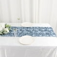 thumbnail image 6 of BalsaCircle 14" x 108" Raised Roses Floral Table Top Runner Wedding Linens Dusty Blue, 6 of 8