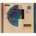 thumbnail image 2 of Wassily Kandinsky 14x12 Gold Ornate Wood Frame and Double Matted Museum Art Print Titled - Soothed (Calmed) (1931), 2 of 4