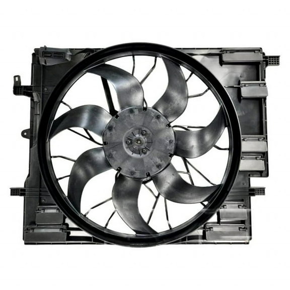 For Volvo S60 Radiator and Condenser Cooling Fan Assembly 2019 2020 2021 | 2.0L Turbo w/Brushless Motor | Replacement For VO3115121 | 31657360-9
