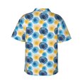 thumbnail image 3 of Balery Circular Print Men's Hawaiian Shirts Short Sleeve Beach Shirt Relaxed Fit Vacation Button Down Shirts-X-Large, 3 of 9