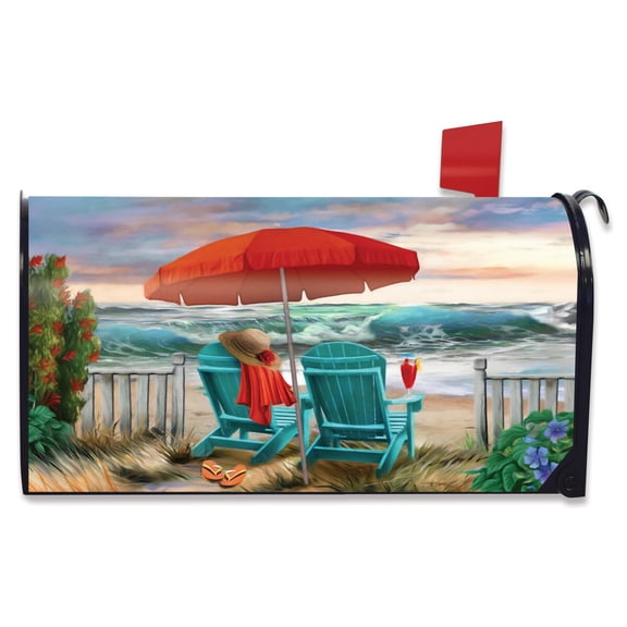 Briarwood Lane Mailbox Cover  - Standard Size - Beach Life Summer For Summer Mailbox Cover